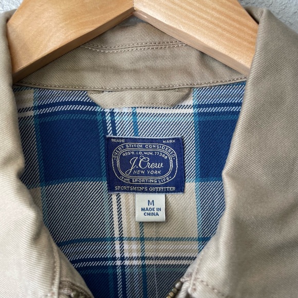 J. Crew NWT Coach Twill Jacket - Tan Plaid Lining Medium - Picture 3 of 13